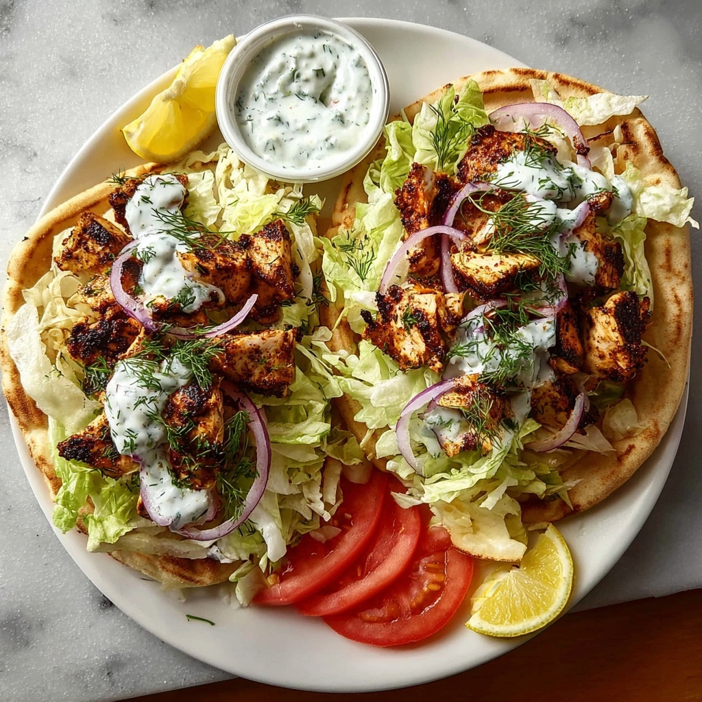 Mediterranean Chicken Gyros with Creamy Feta Tzatziki Recipe - Recipe Image