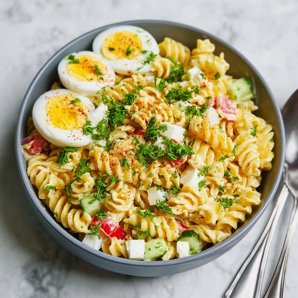 Deviled Egg Pasta Salad Recipe - Recipe Image