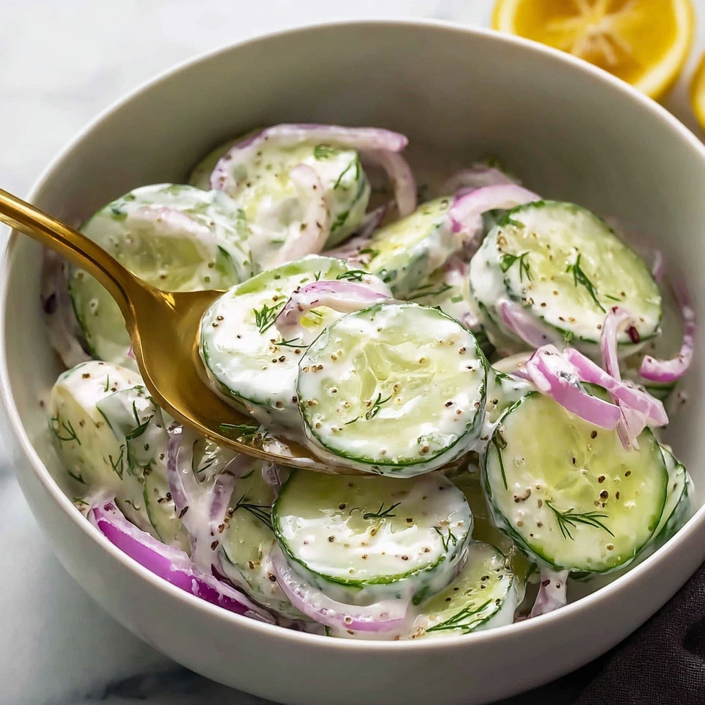 Creamy Cucumber Salad Recipe - Recipe Image
