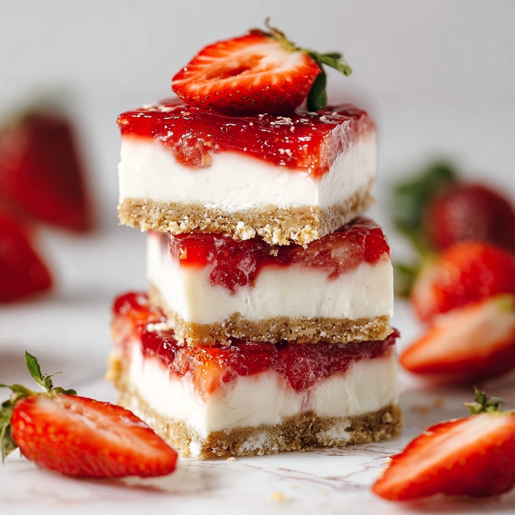 Gluten-Free Strawberry Cheesecake Bars Recipe - Recipe Image