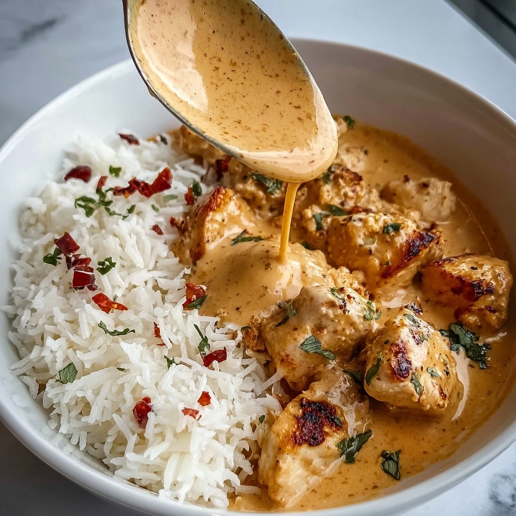 Creamy Paprika Chicken with Tender Rice in a Velvety Sauce Recipe - Recipe Image