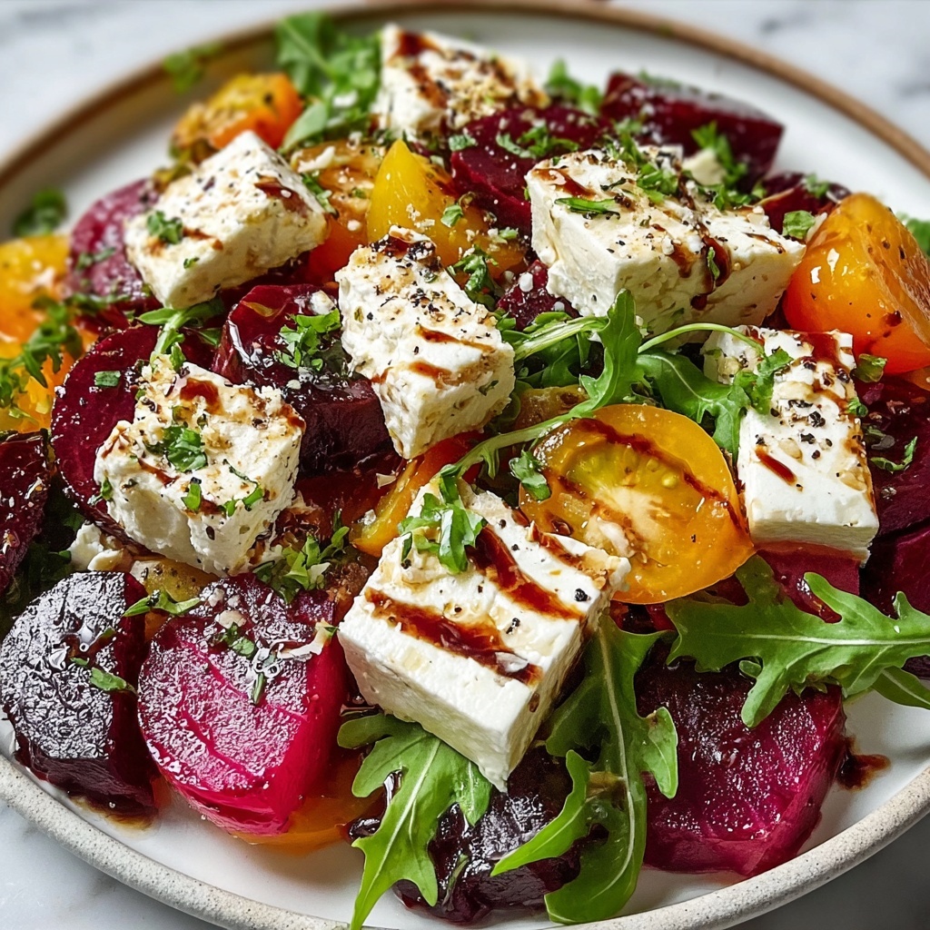 Beet Salad with Goat Cheese and Balsamic Recipe - Recipe Image