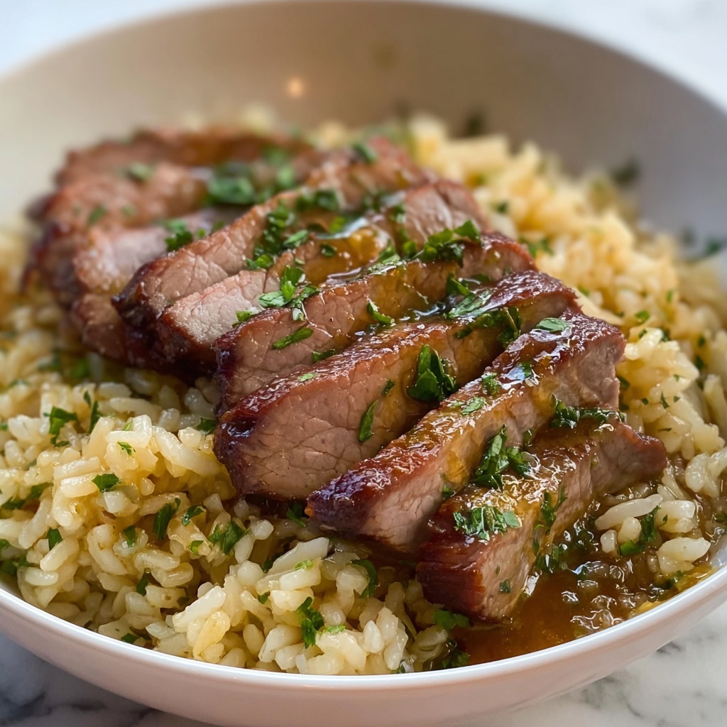 Garlic Butter Beef and Rice Recipe - Recipe Image