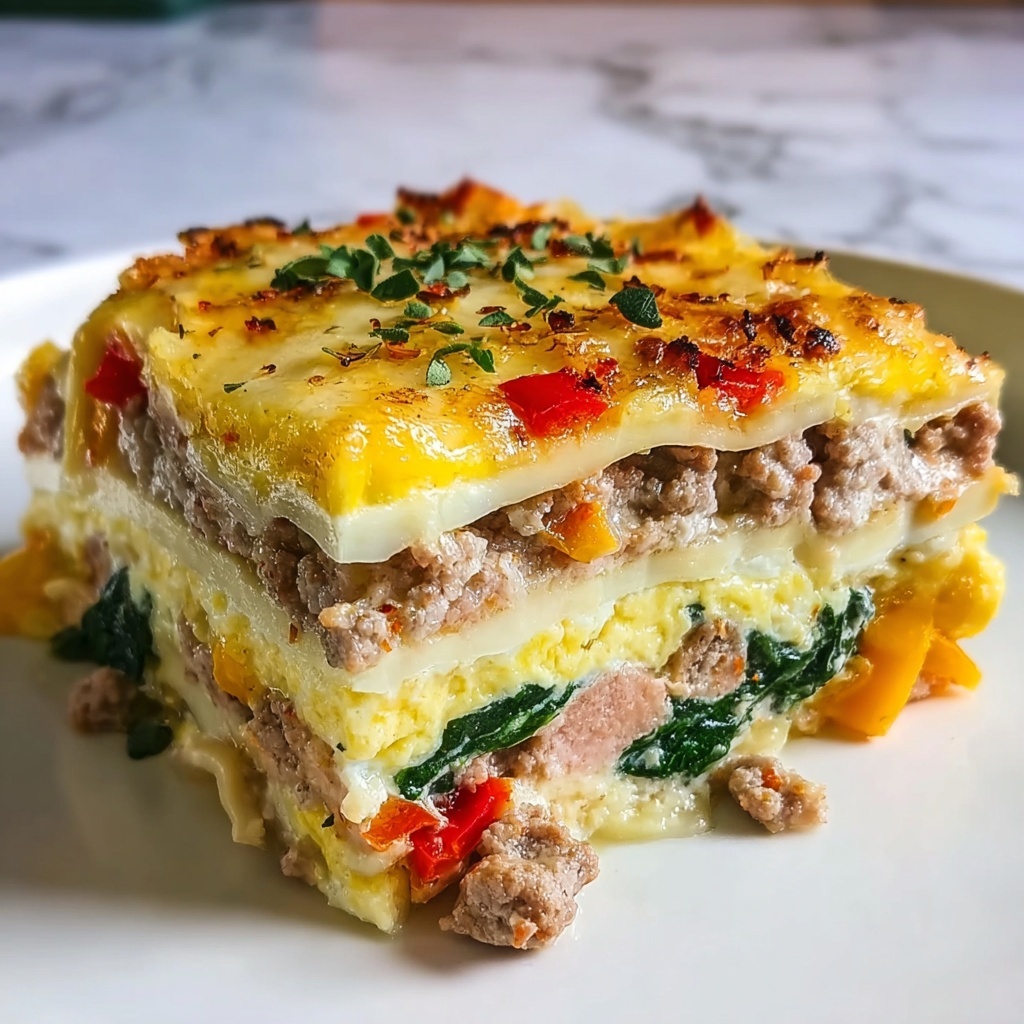 Turkey Sausage Breakfast Casserole: 5 Simple Steps to Delight Recipe - Recipe Image