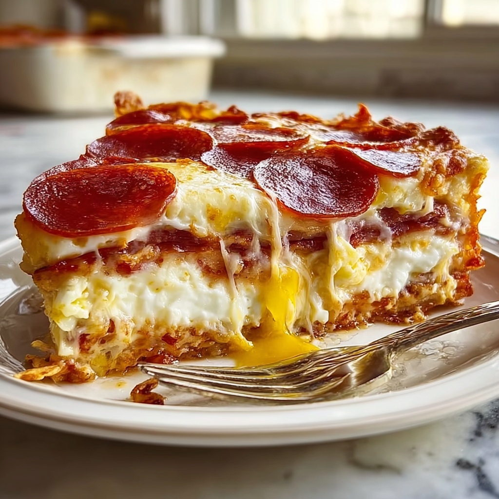 Pepperoni Pizza Breakfast Casserole: 7 Irresistible Tips Recipe - Recipe Image
