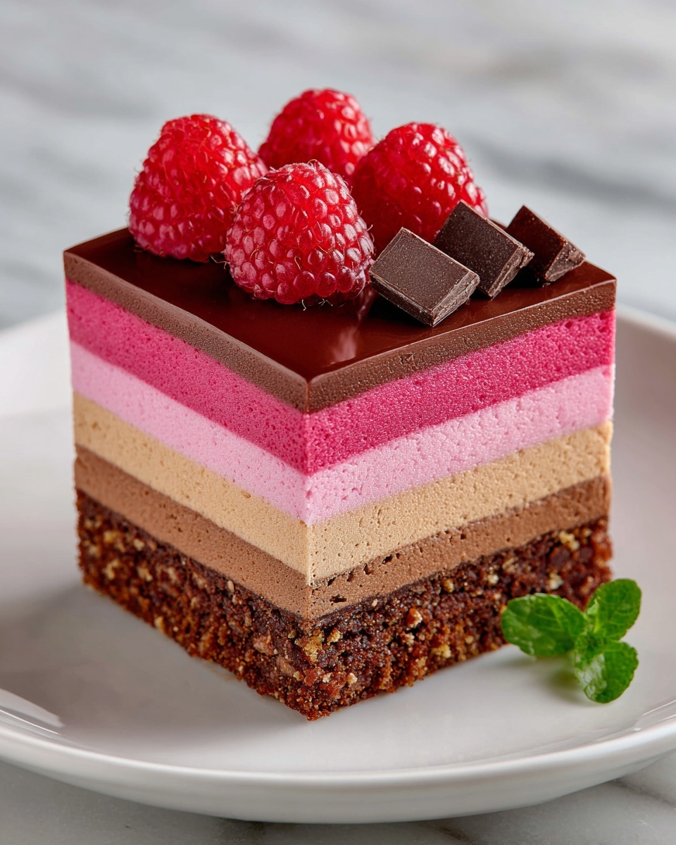 Heavenly Raspberry Chocolate Mousse Cake Recipe - Recipe Image