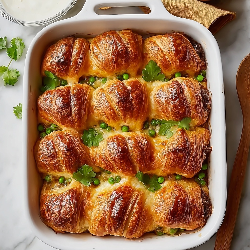Savory Croissant Breakfast Casserole for Effortless Brunch Joy Recipe - Recipe Image