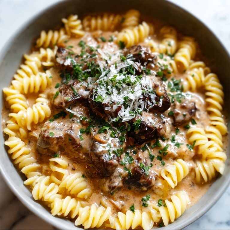 Slow Cooker Creamy Garlic Beef Pasta Recipe