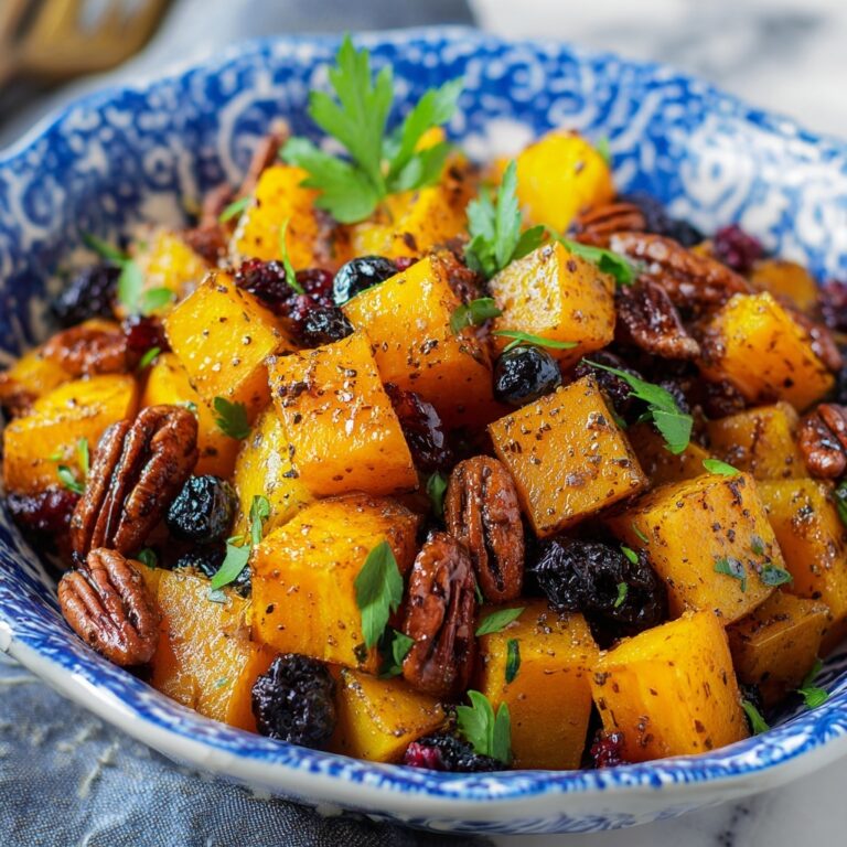 Roasted Butternut Squash with Cranberries and Pecans Recipe
