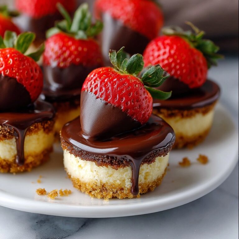 Chocolate-Dipped Strawberry Mini Cheesecakes Recipe