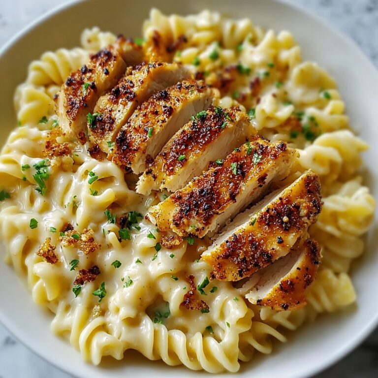 Creamy Garlic Parmesan Chicken with Cheesy Twisted Pasta Recipe