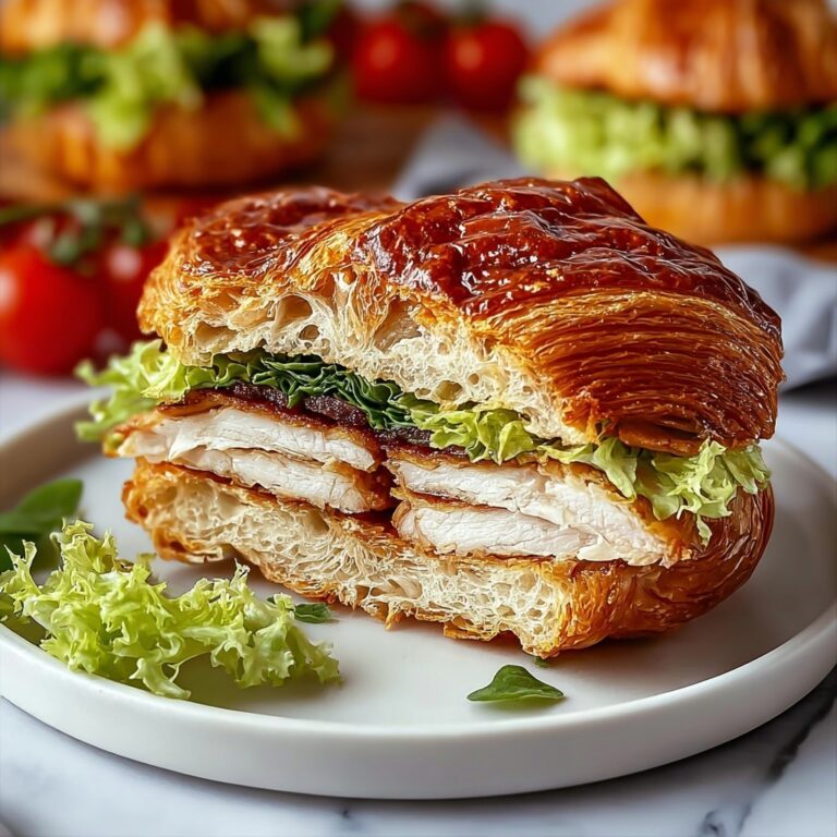 Chicken Caesar Croissant Sandwich Recipe