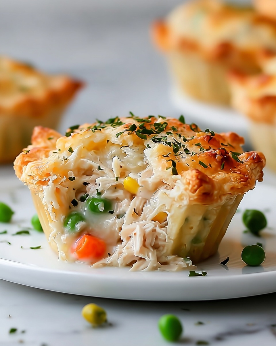 Mini Chicken Pot Pie Muffins Recipe - Recipe Image