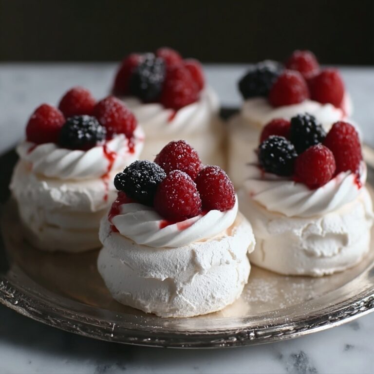 Toasted Coconut Mini Pavlovas with Coconut Custard Recipe