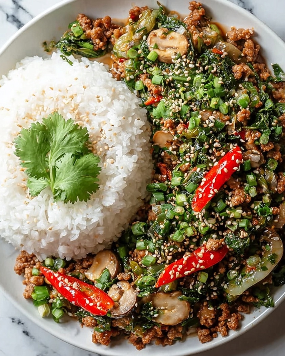 Savory Asian-Style Ground Chicken Stir-Fry Recipe - Recipe Image