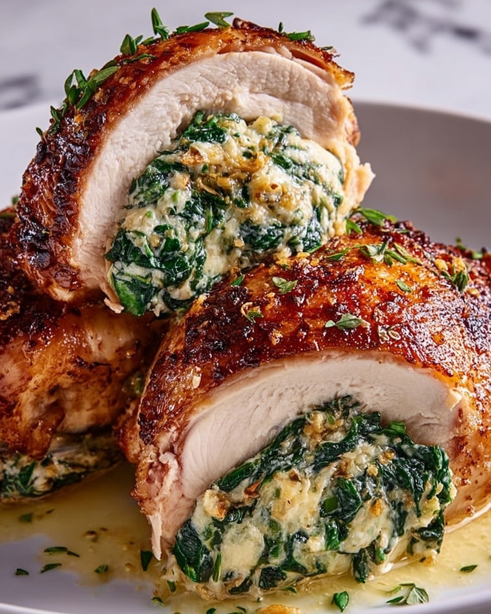 Spinach and Ricotta Stuffed Chicken Breasts Recipe - Recipe Image