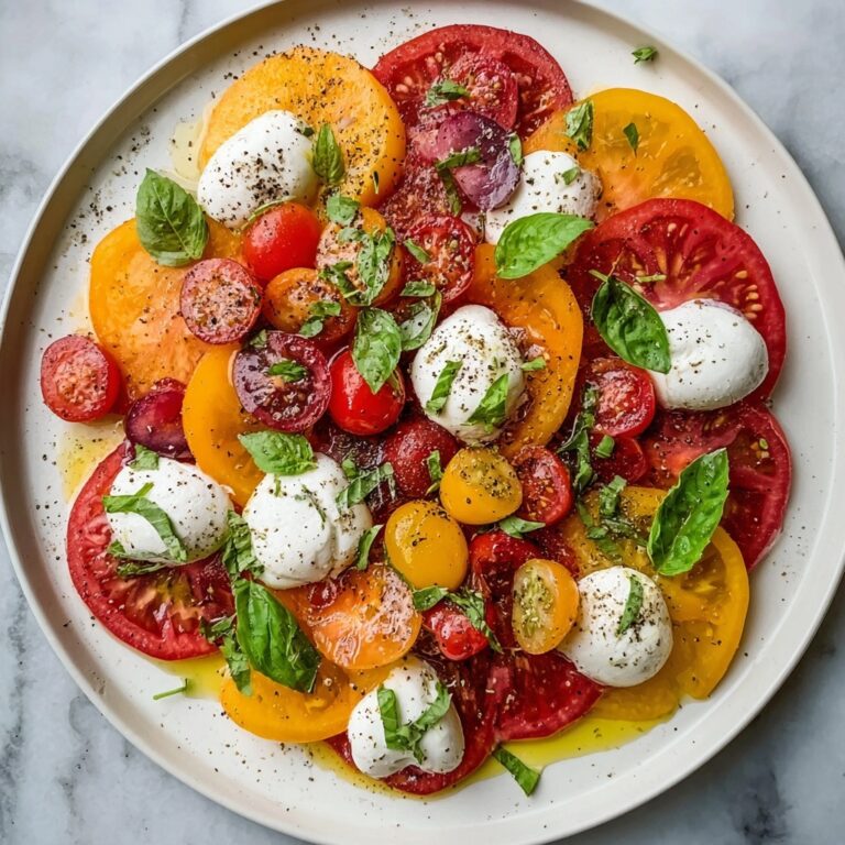 Tomato Peach Burrata Salad Recipe