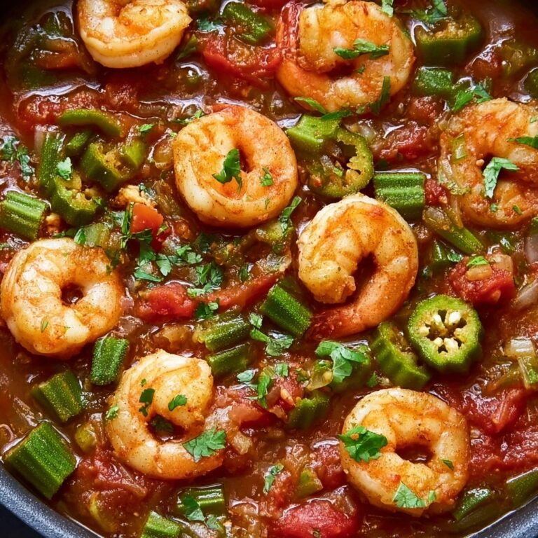 Smothered Okra with Shrimp Recipe