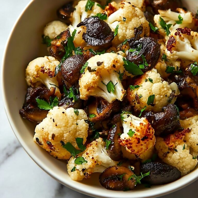 Garlic Cauliflower Mushroom Skillet Recipe
