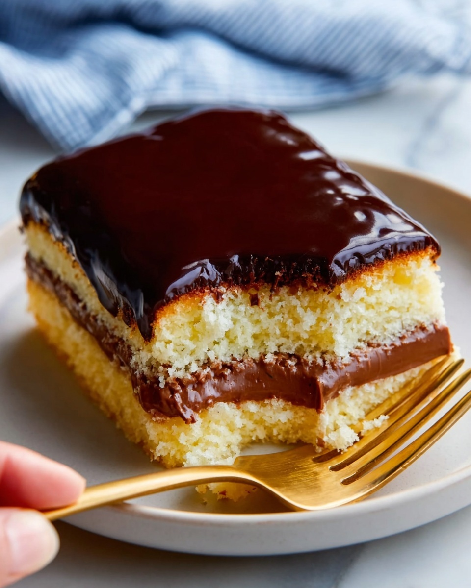 Boston Cream Poke Cake Recipe - Recipe Image