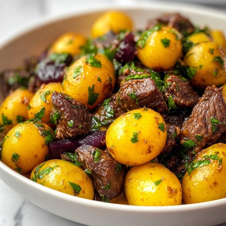 Crockpot Garlic Butter Beef Bites with Potatoes Recipe