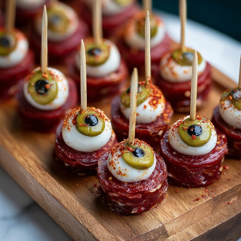 Creepy-Cute Skewered Beef Salami Eyeballs Recipe