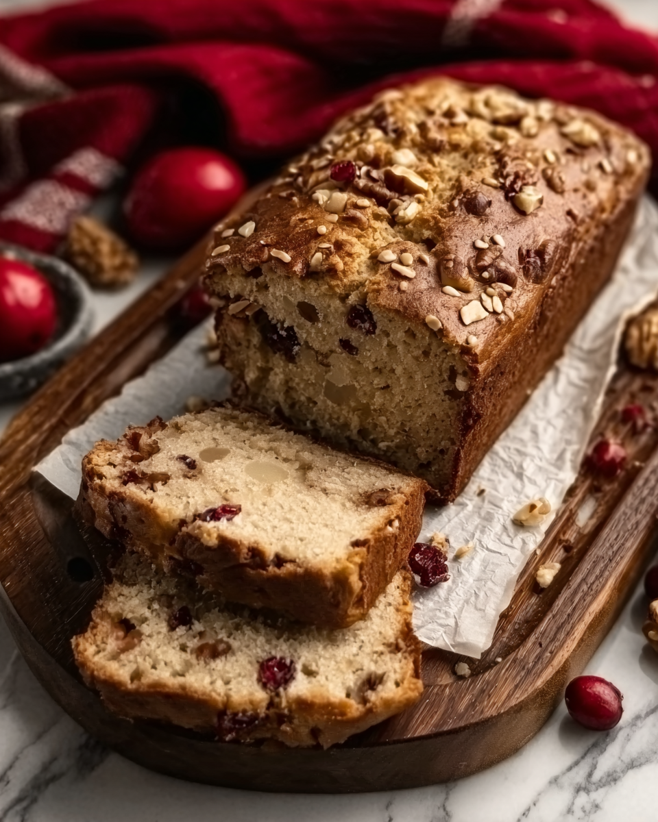 Easy Cranberry Banana Nut Bread Recipe - Recipe Image