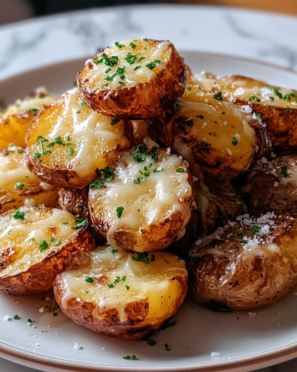 Parmesan Smashed Potatoes with Garlic Dip Recipe - Recipe Image