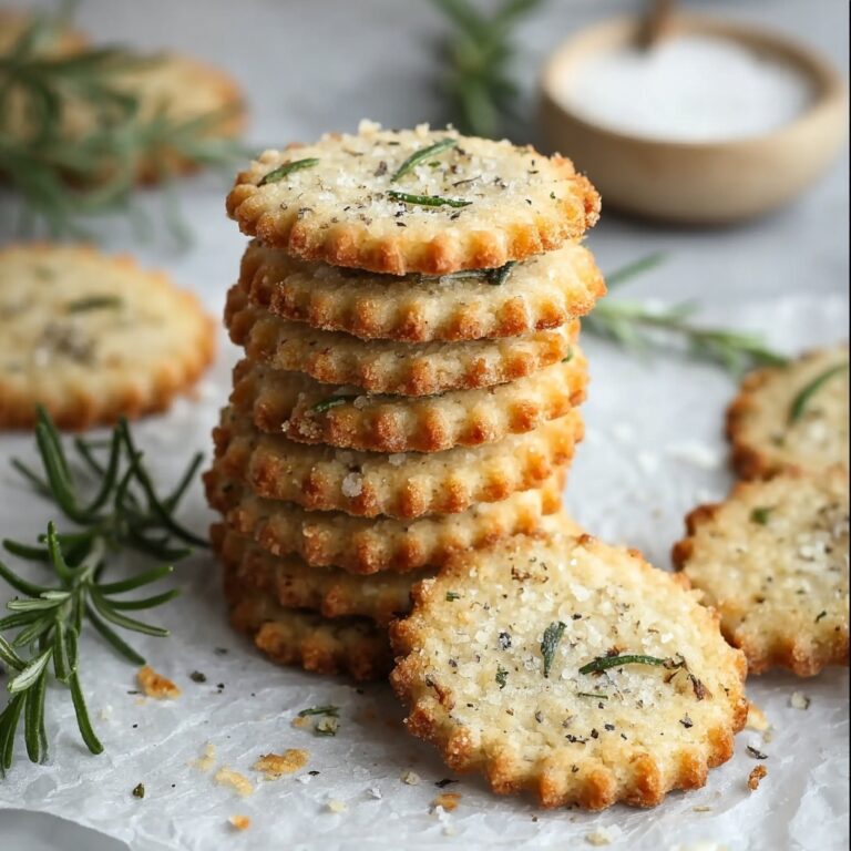 Savory Rosemary Cheddar Shortbread Cookies Recipe