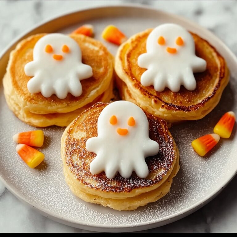 Halloween Pumpkin Pancakes with Spooky Toppings Recipe
