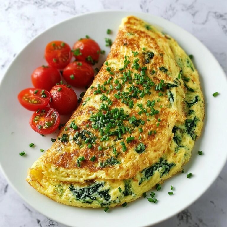 Green Omelette with Spinach, Parsley, and Bell Peppers Recipe