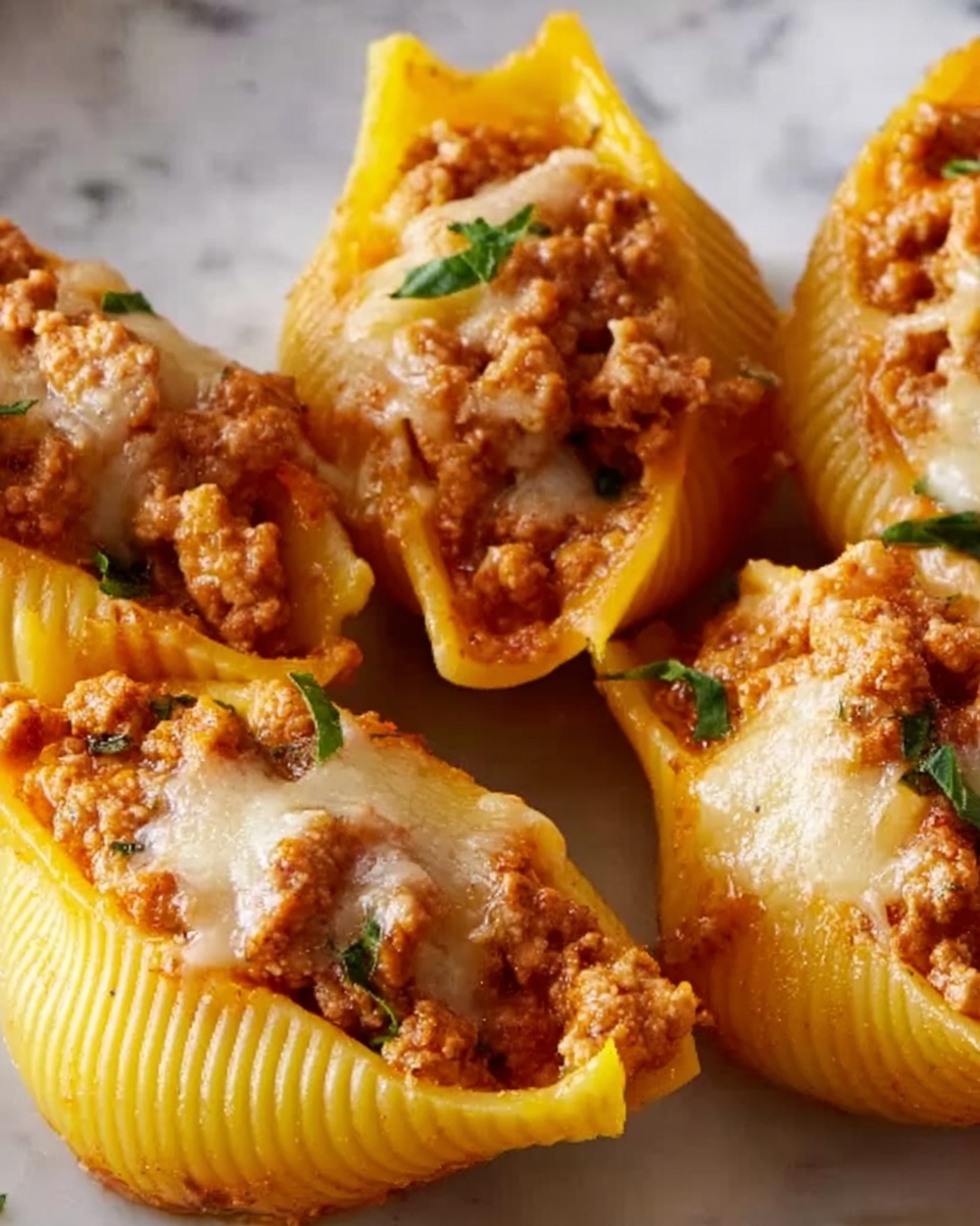 Beef Stuffed Shells with Creamy Ricotta Filling Recipe - Recipe Image