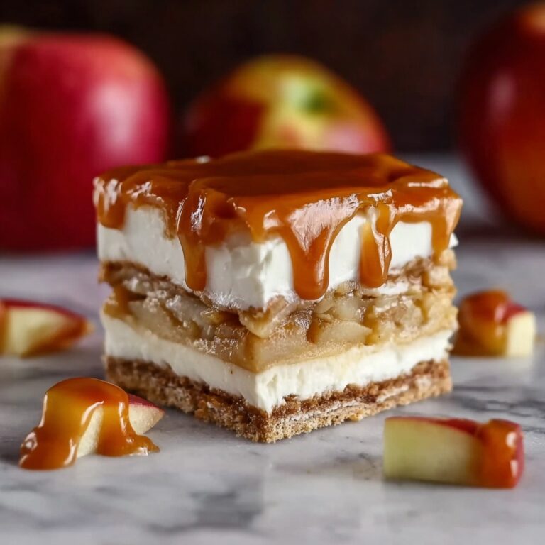 No-Bake Caramel Apple Eclair Cake Recipe