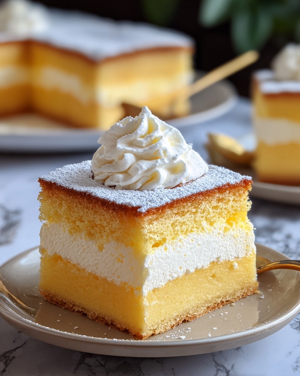 Vanilla Magic Custard Cake Recipe - Recipe Image