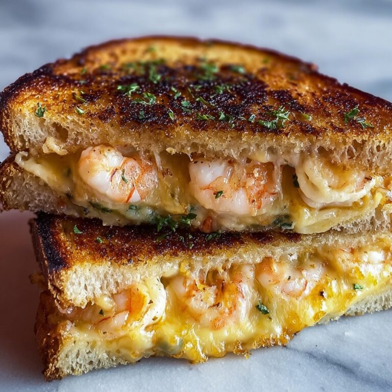 Shrimp Grilled Cheese with Garlic Bread Recipe