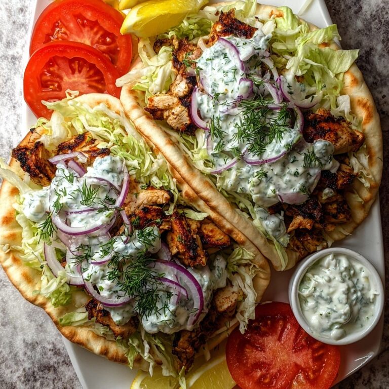 Mediterranean Chicken Gyros with Creamy Feta Tzatziki Recipe