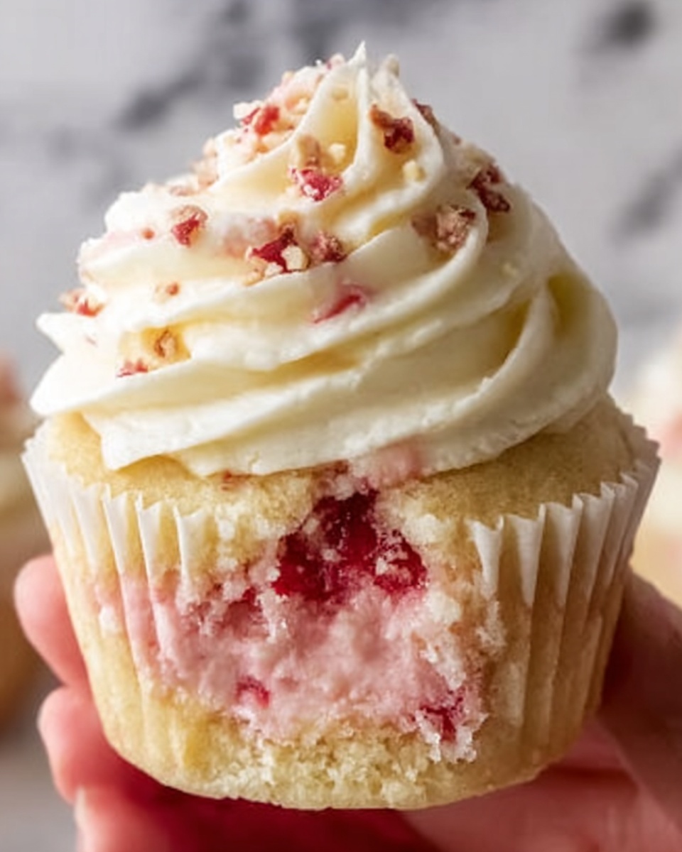 White Chocolate Strawberry Cupcakes Recipe - Recipe Image