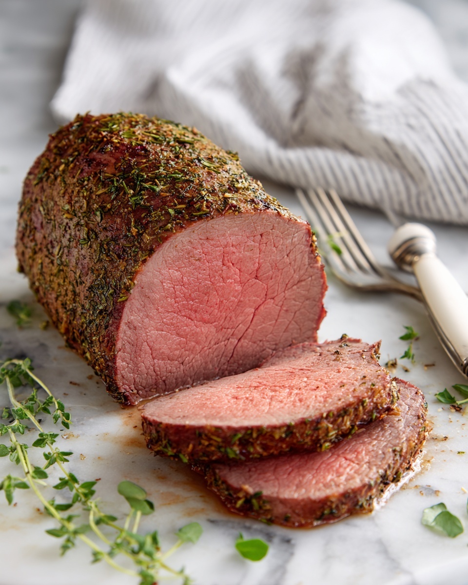Roast Beef with Herb Crust and Horseradish Sauce Recipe - Recipe Image