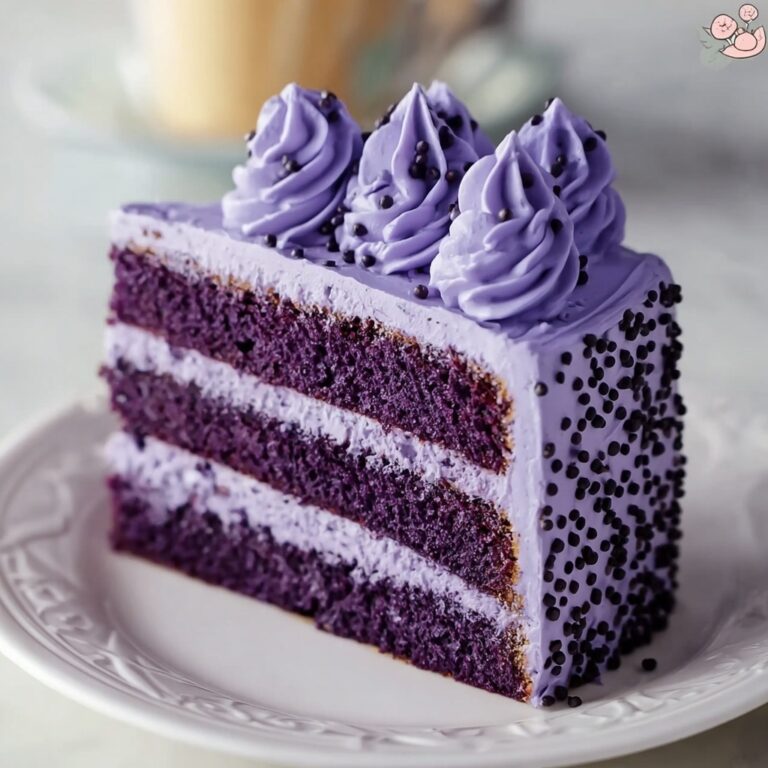 Ube Cake with Fluffy Ube Frosting Recipe