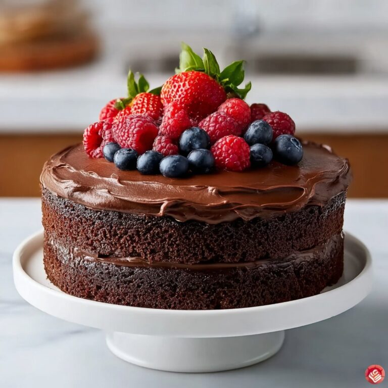 Small Chocolate Cake with Creamy Cocoa Frosting Recipe