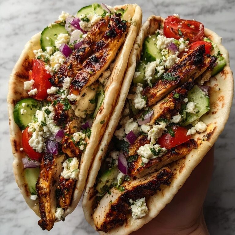 Greek Salad Pita Pockets with Grilled Chicken Recipe