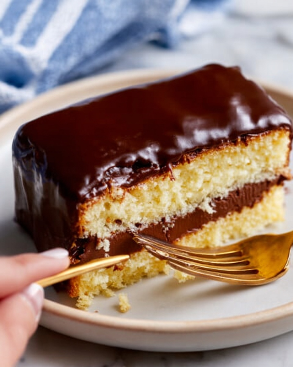 Boston Cream Poke Cake Recipe - Recipe Image