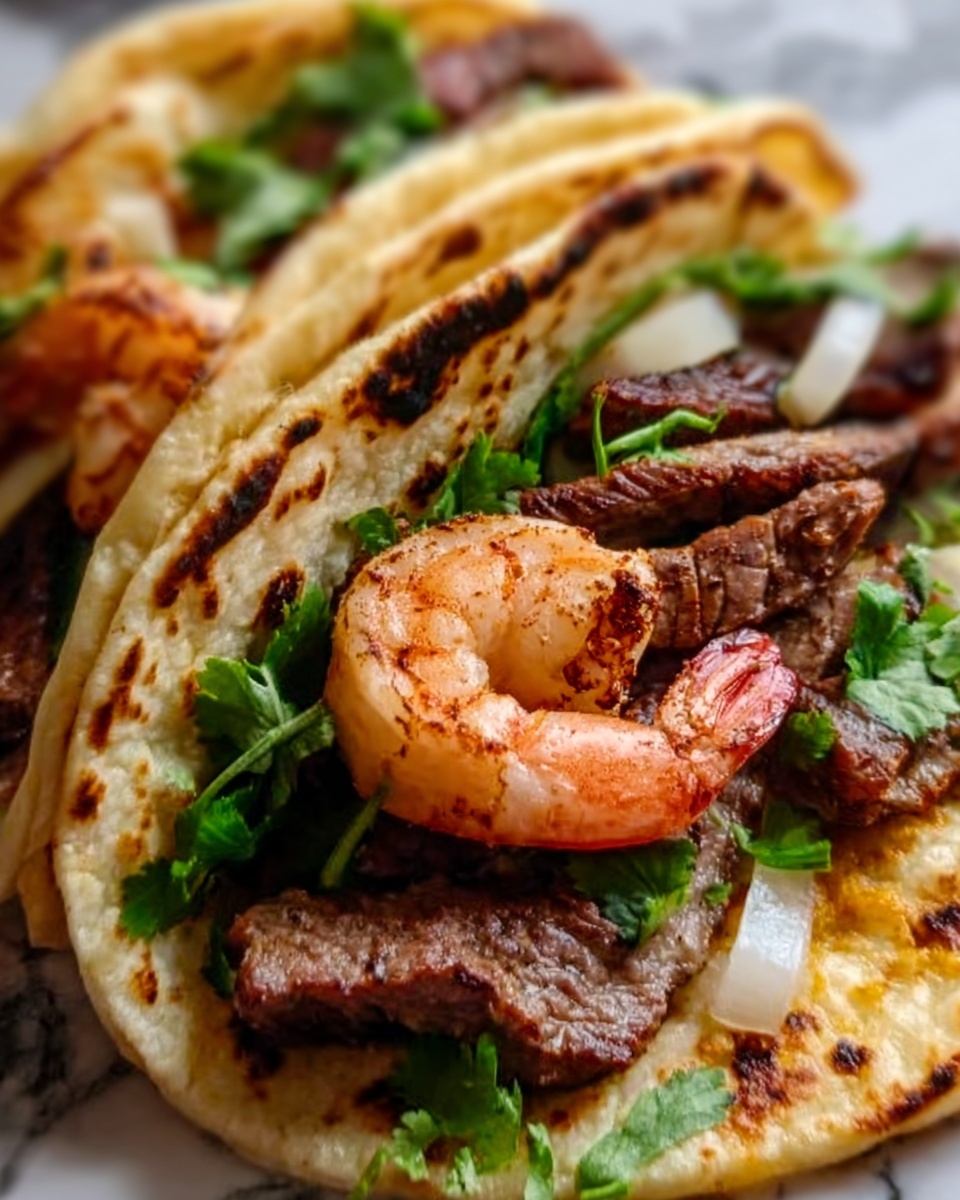 Street-Style Steak and Shrimp Tacos Recipe - Recipe Image