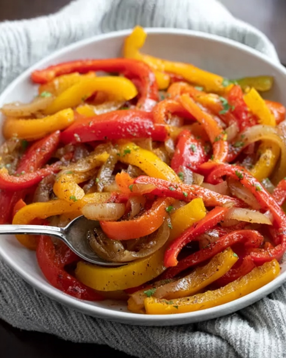 Peperonata – Italian Stewed Peppers Recipe - Recipe Image