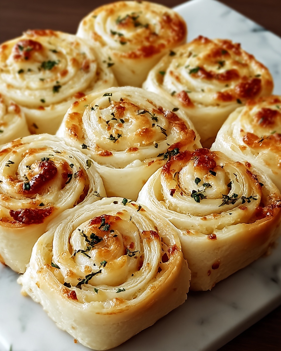 Cheesy Garlic Butter Rollups Recipe - Recipe Image