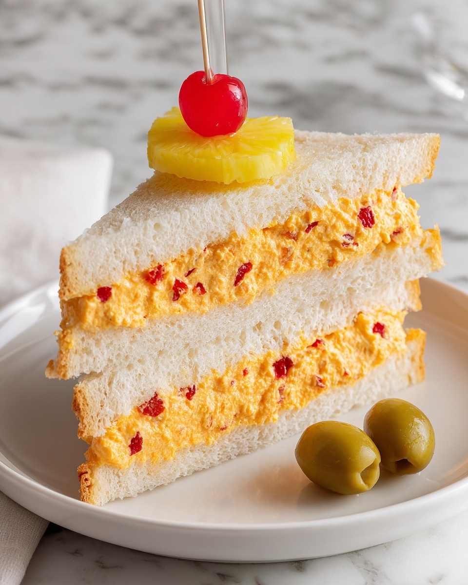 How to Make Pimento Cheese Sandwiches Recipe - Recipe Image