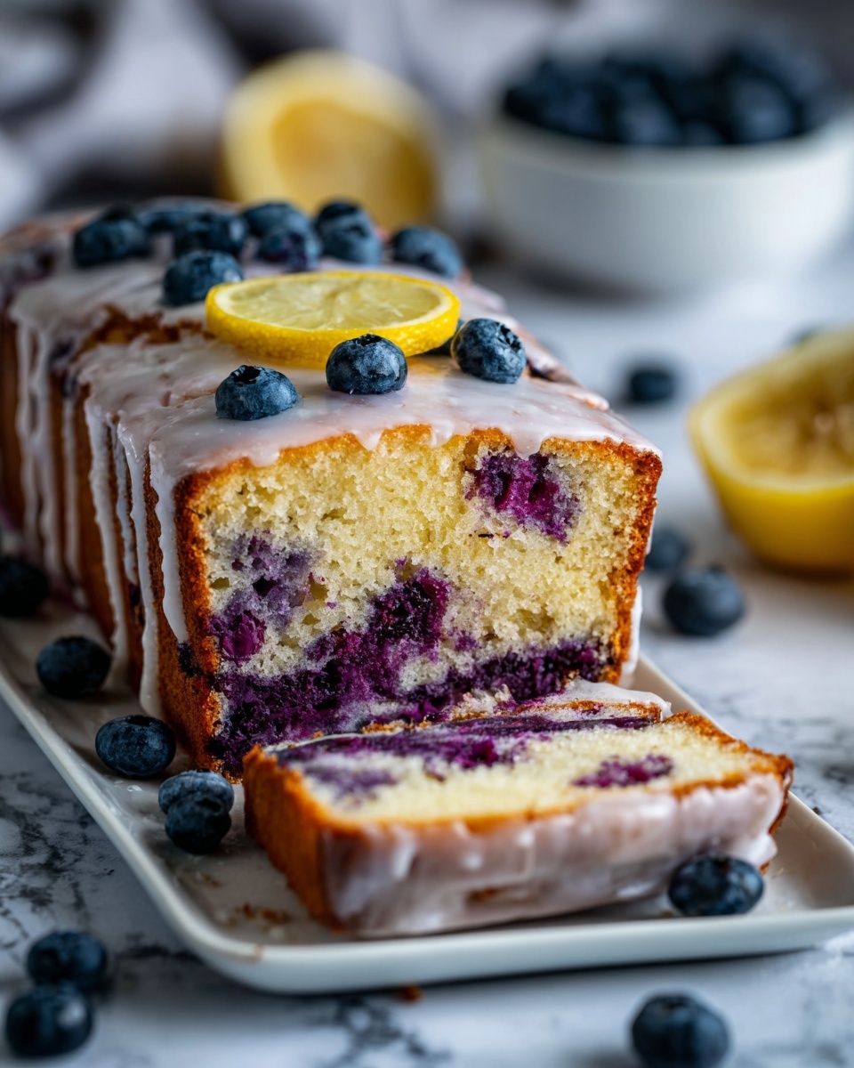 Lemon Blueberry Bread with Lemon Glaze Recipe - Recipe Image
