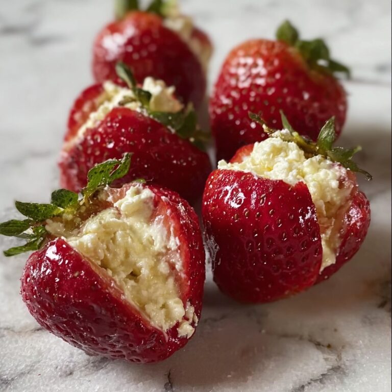 Cookie Butter Cheesecake Stuffed Strawberries Recipe