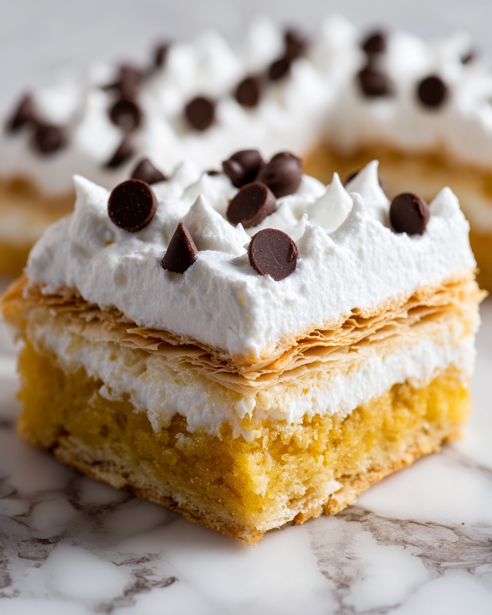 Ricotta Chocolate Chip Pastry Squares Recipe - Recipe Image