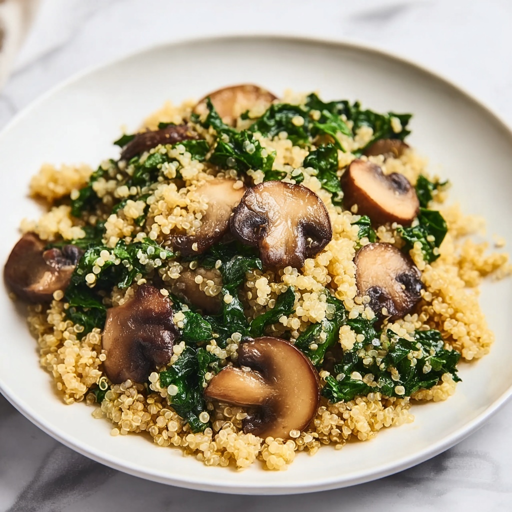 Spinach Mushroom Quinoa Skillet Recipe - Recipe Image
